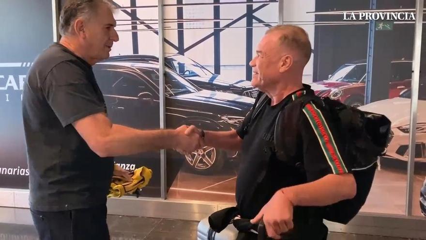 Primera toma de contacto de Néstor 'Che' García con la plantilla del CB Gran Canaria