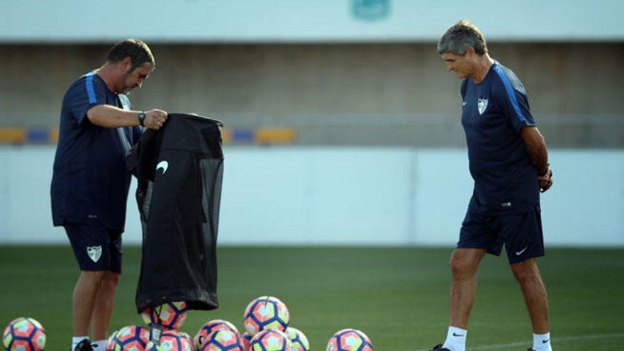 Juande Ramos, durante un entrenamiento en estos primeros días de trabajo.