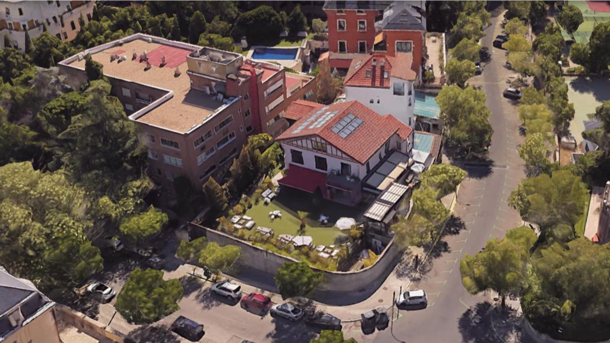 Imagen aérea del chalet vendido por Sareb en El Viso (Madrid)