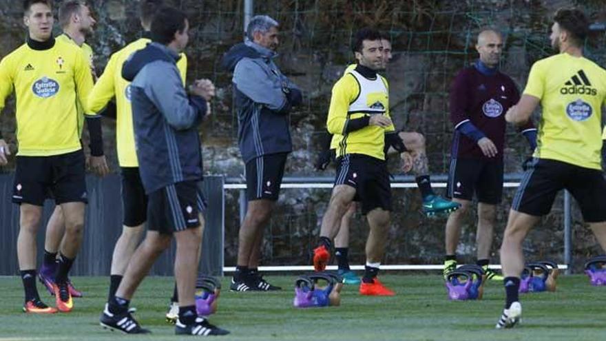 Entrenamiento de ayer del Celta. // Alba Villar