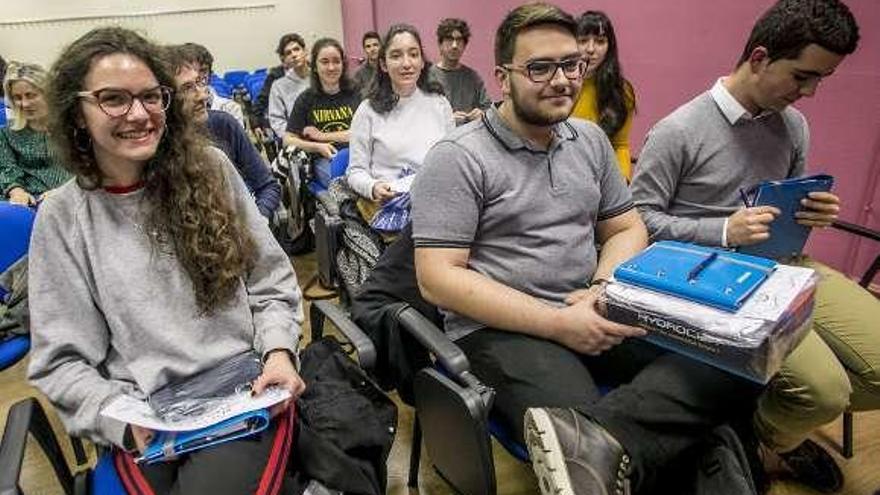 La entrega de premios, ayer, en la Facultad de Ciencias.