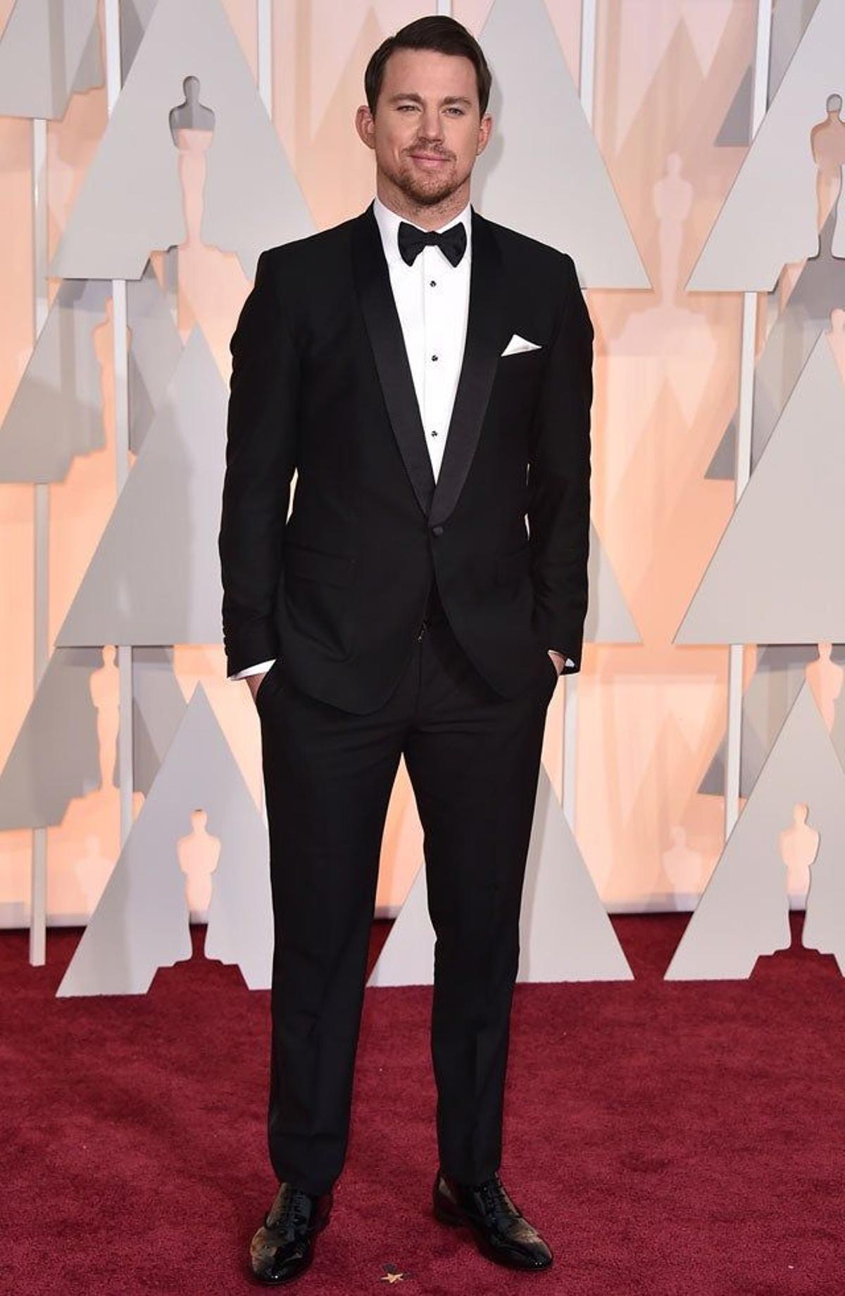 Channing Tatum en la alfombra roja de los Oscar 2015.