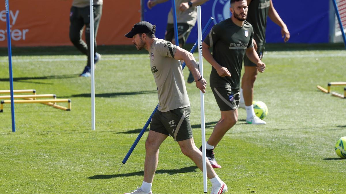 Entrenamiento del Atlético de Madrid.