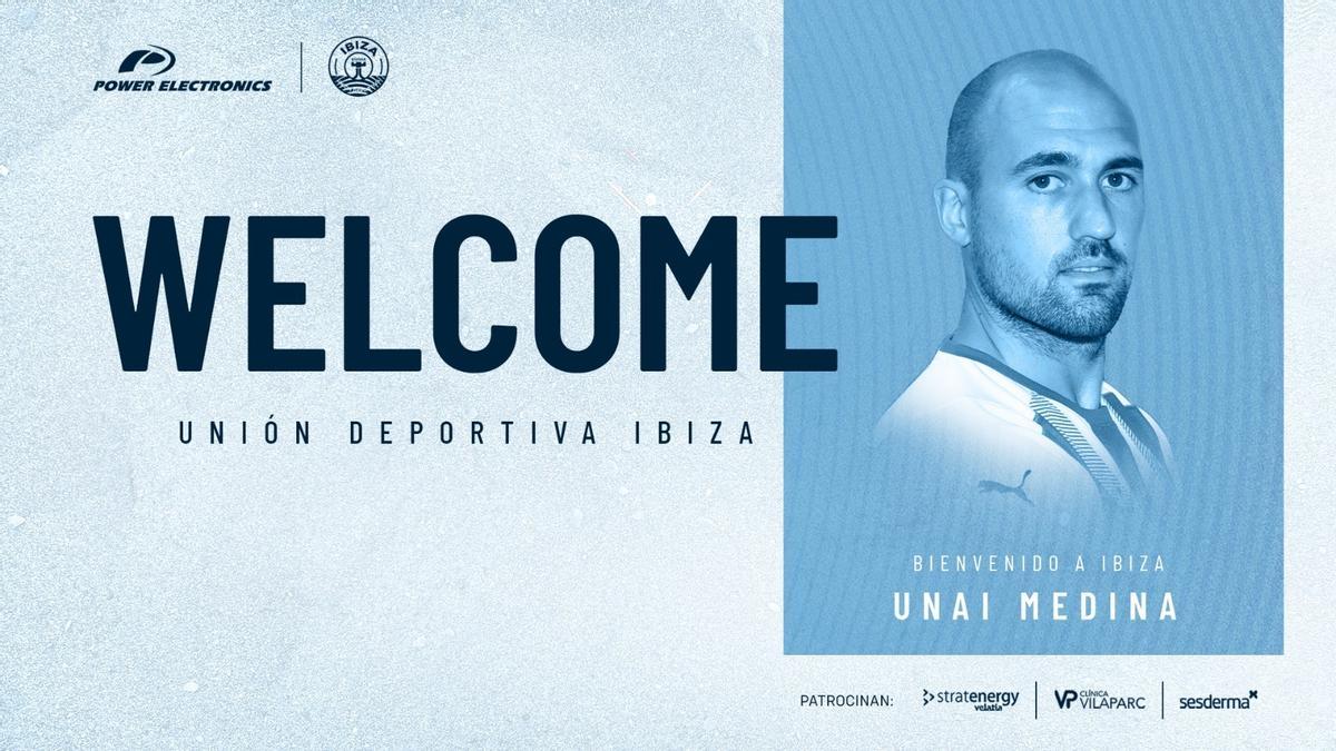 Unai Medina se anuncia como nuevo jugador de la UD Ibiza.