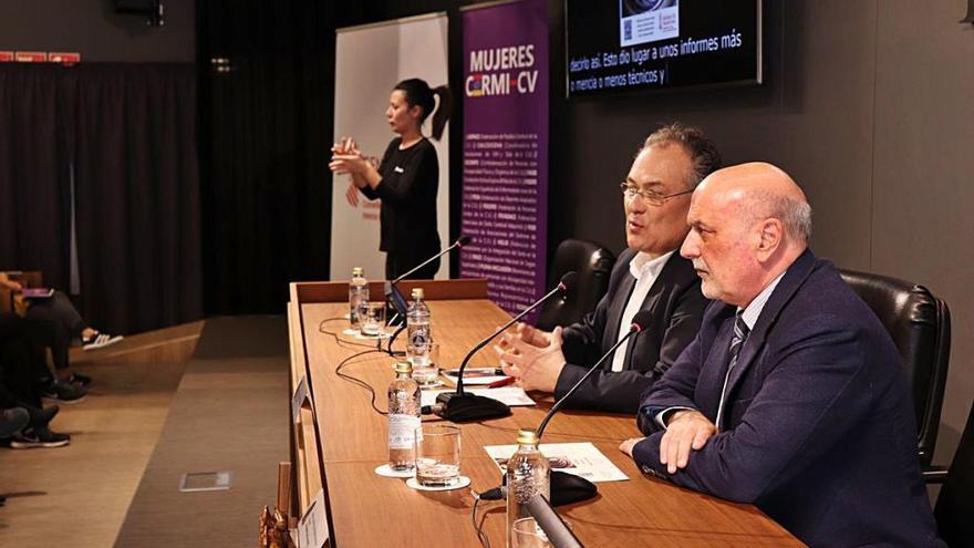 José García Añón y el decano del ICALI en la inauguración de la jornada.