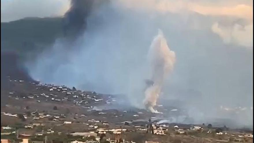 Otra boca del volcán de La Palma