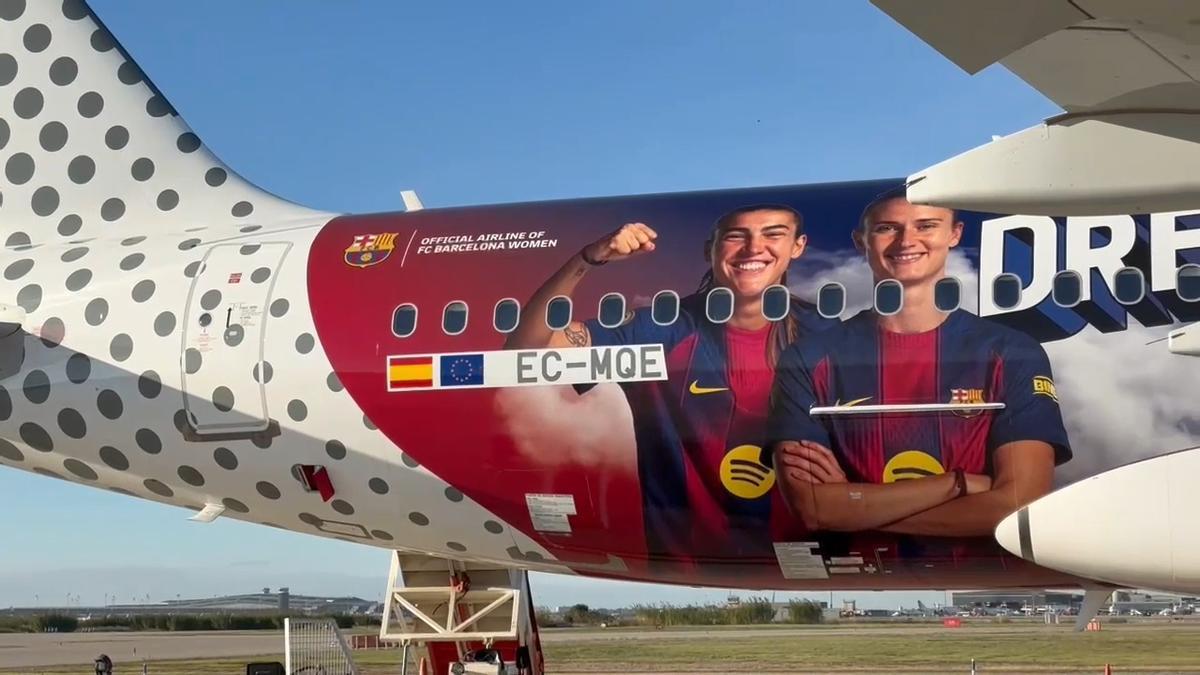 El Barça femenino ya tiene su nuevo avión de Vueling