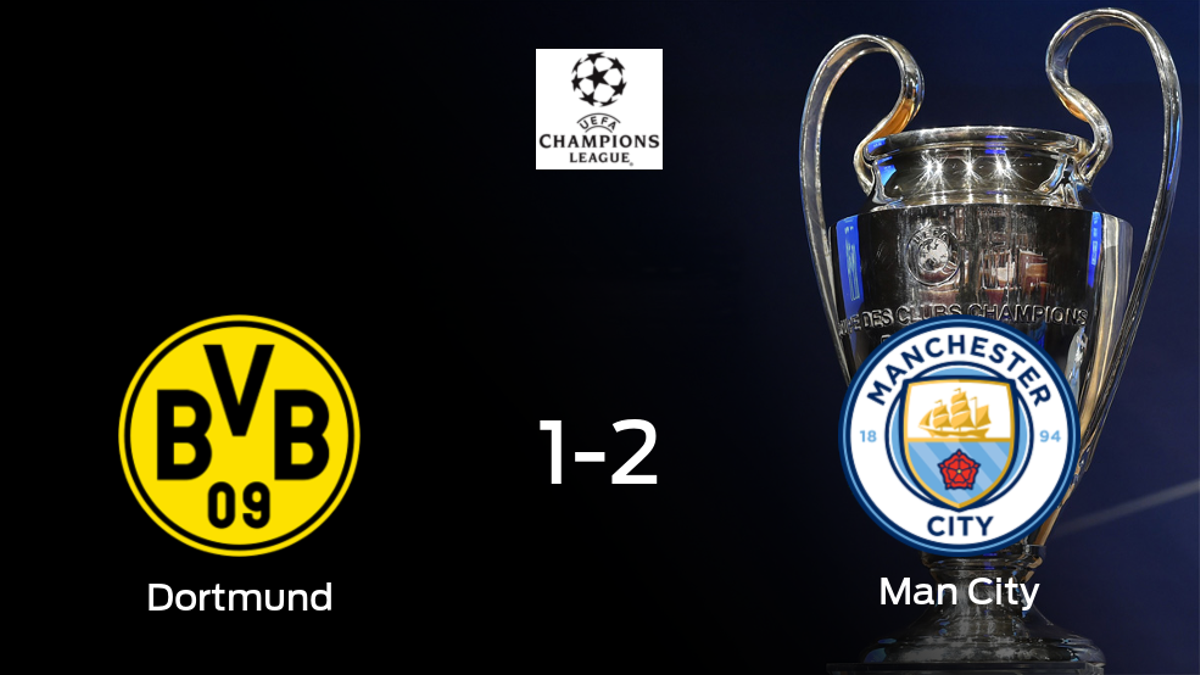 El Manchester City pasa a la siguiente fase de la Champions League tras ganar 1-2 al Borussia Dortmund