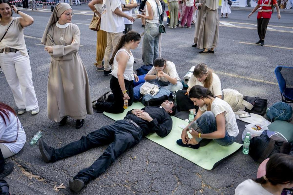 Ambiente en Madrid por la visita del Papa León XIV