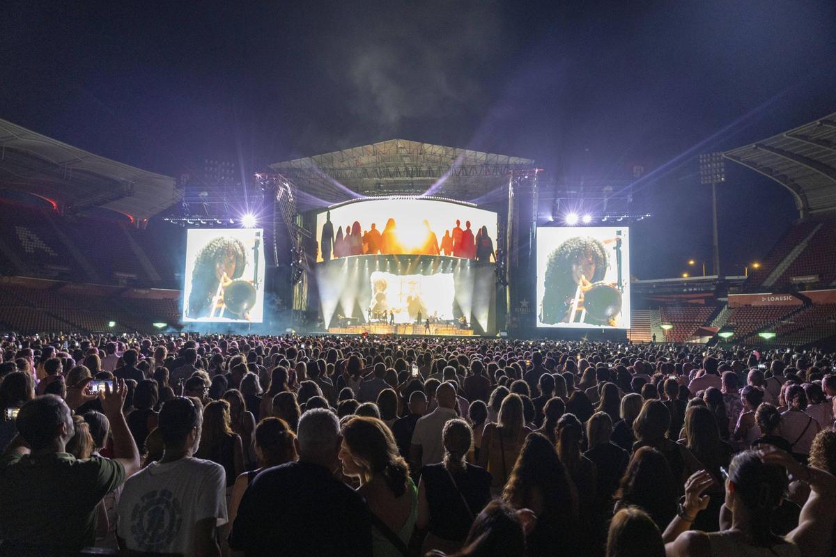El concierto de Alejandro Sanz en Palma, en imágenes
