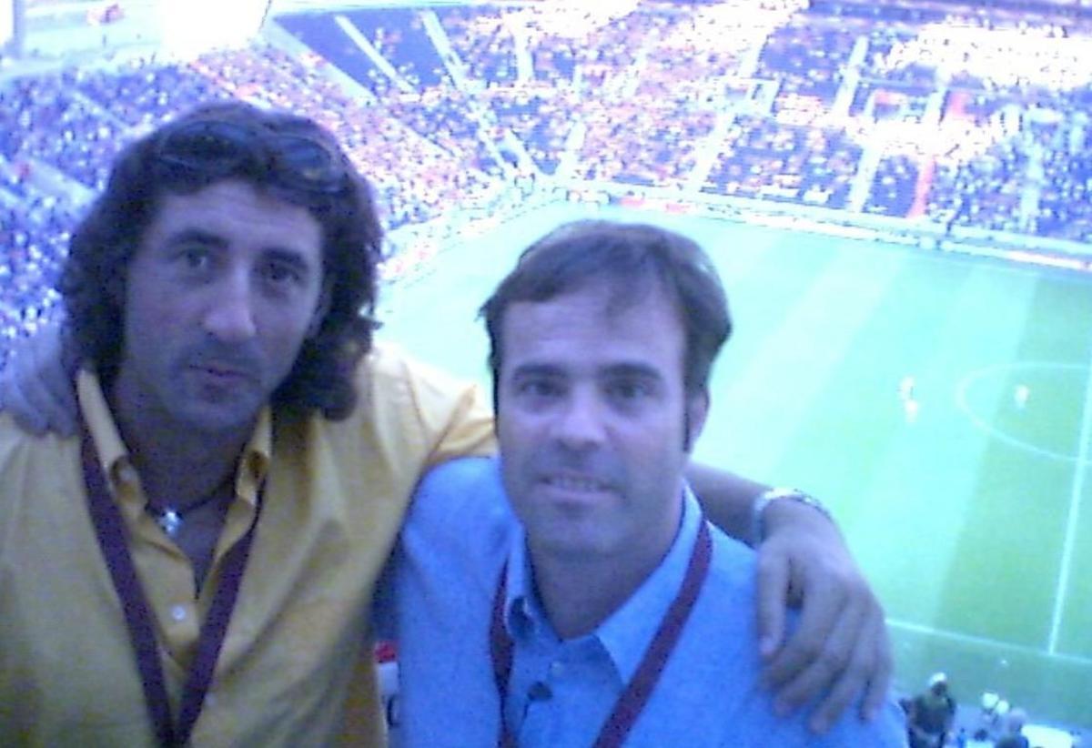 Patxi Salinas y Paco Grande, en la Eurocopa de 2004.