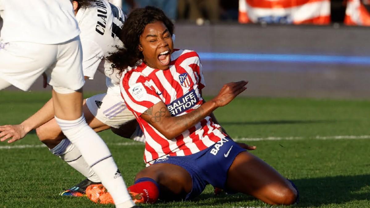 Ludmila, durante el partido ante el Real Madrid
