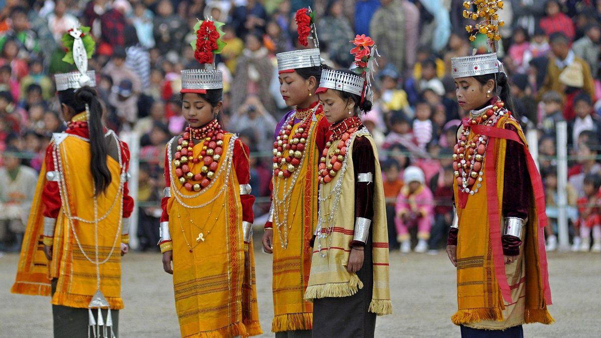 Jóvenes Khasi en el estado de Meghalaya, norte de India.