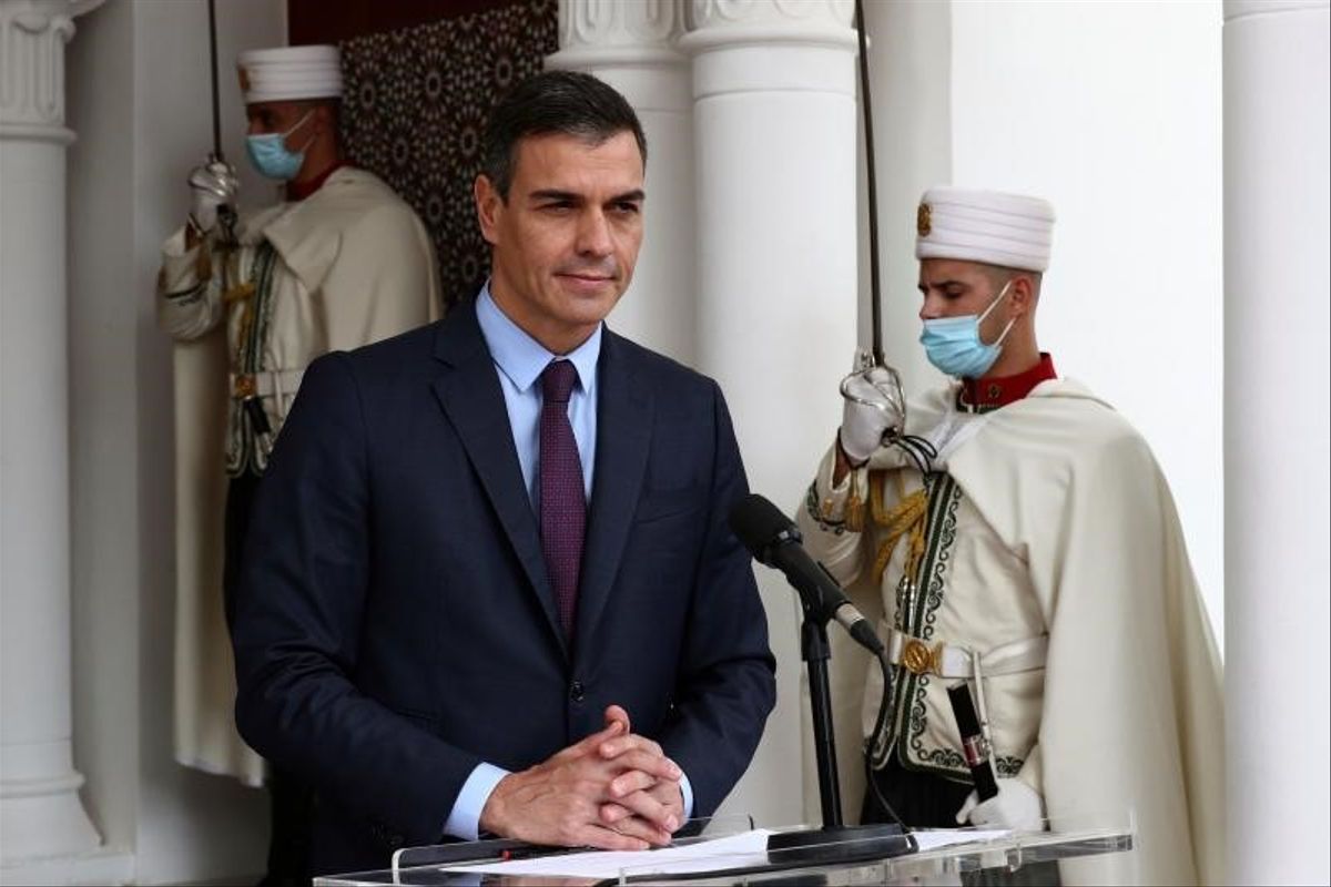 El presidente del Gobierno, Pedro Sánchez, durante su visita a Argel, capital de Argelia, el pasado 8 de diciembre de 2020.