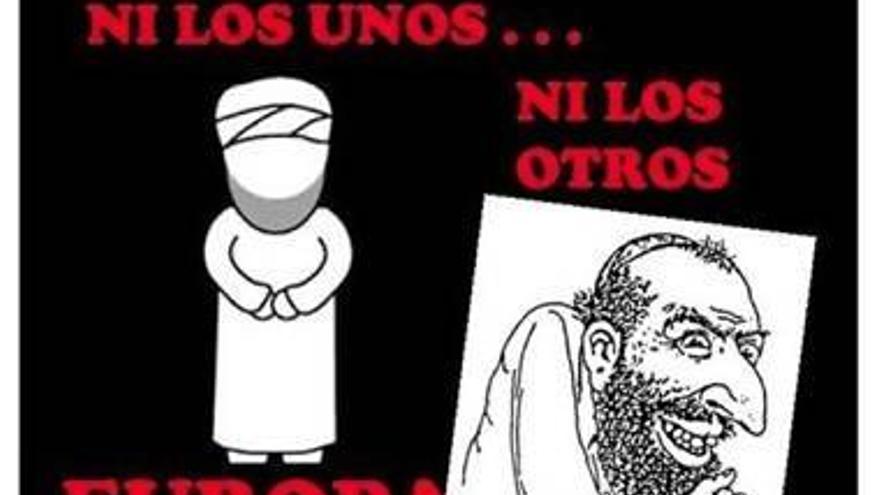 La concentración islamófoba mantiene los lemas prohibidos