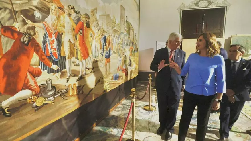 Exposición de telares en el Museo de la Seda de València