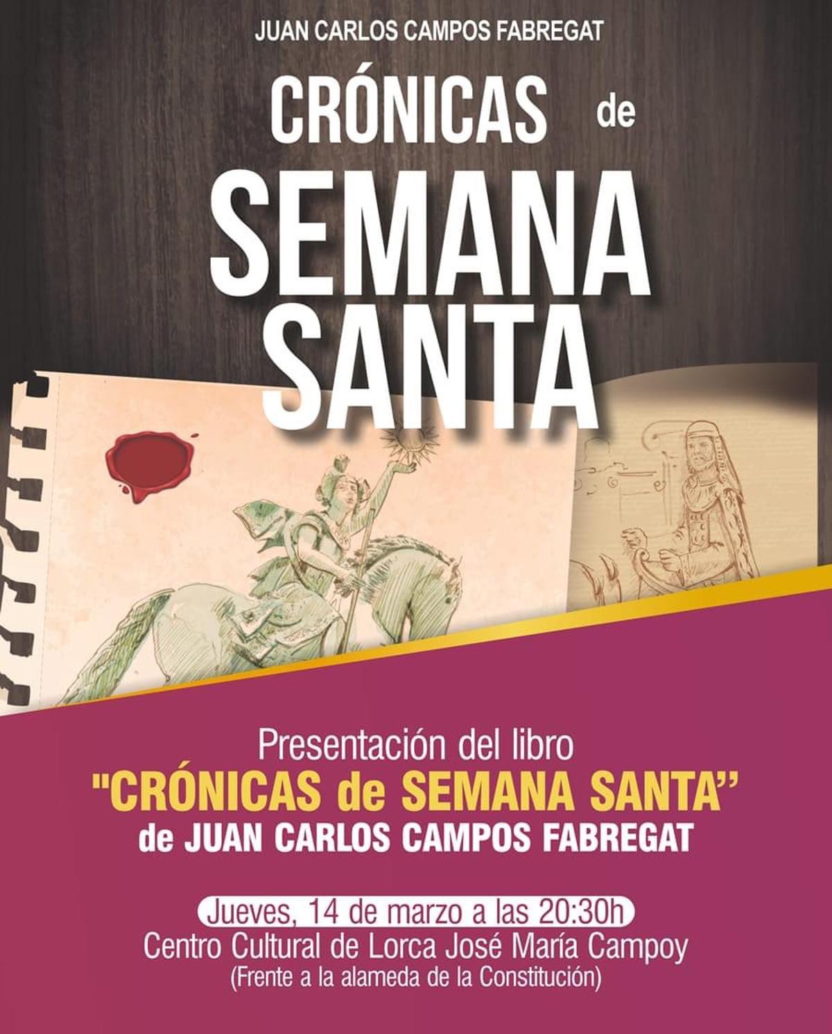 Cartel anunciador de la presentación del libro.