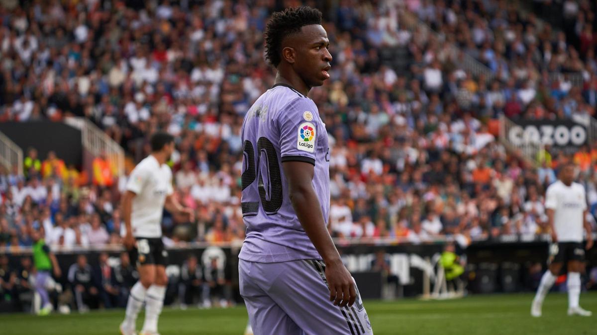 Vinícius Junior, en Mestalla