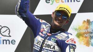 Jorge Martín (Honda), celebra su podio en el circuito de Austria