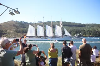 Llega a Ferrol el buque escuela de la Armada Juan Sebastian Elcano con la princesa Leonor a bordo