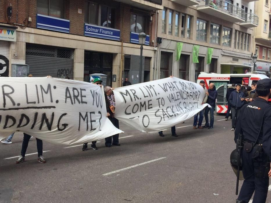 Protestas de la afición del Valencia CF