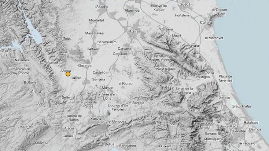 Antella registra de madrugada un seísmo de 2,4 grados de magnitud
