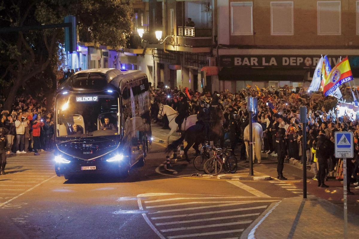 El Valencia llega a Mestalla: Todo listo para el partido contra el Real Madrid