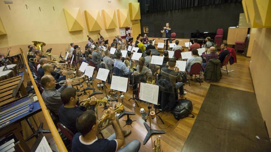 Ensayo de la Banda Muncipal de Música de A Coruña.