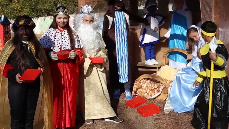 Belén viviente en Cerro de Reyes, en Badajoz