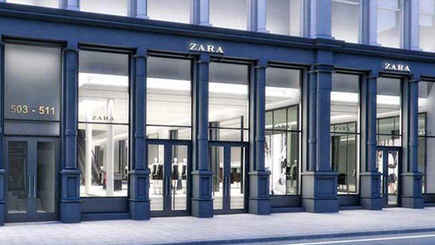 Recreación de la imagen exterior de la futura nueva tienda Zara en el SoHo (New York, Estados Unidos). / Inditex