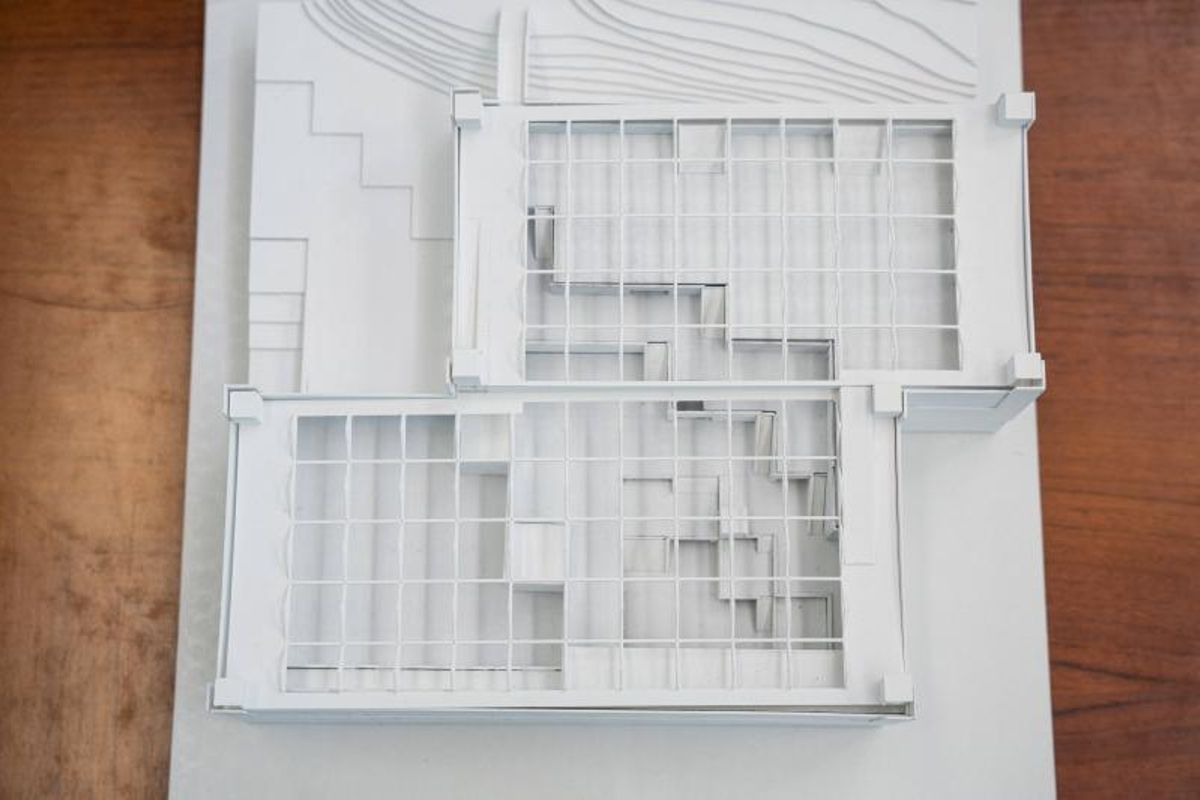 Propuesta finalista del Lote 2, reforma del Palau Alfons XIII, obra de METRÒNOM Arquitectura SLP, Clara Solà Morales SL y Tatiana Bilbao SC, titulada Cantera Viva,