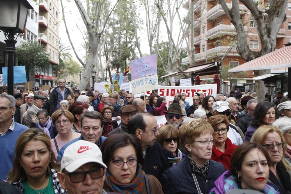 Manifestación por unas pensiones dignas en Murcia