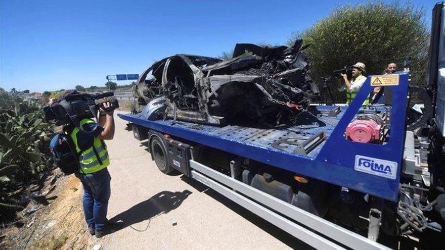 El coche de Reyes circulaba a 237 km/h cuando se estrelló