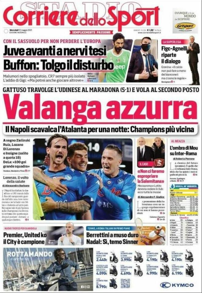 Portada Corriere dello Sport