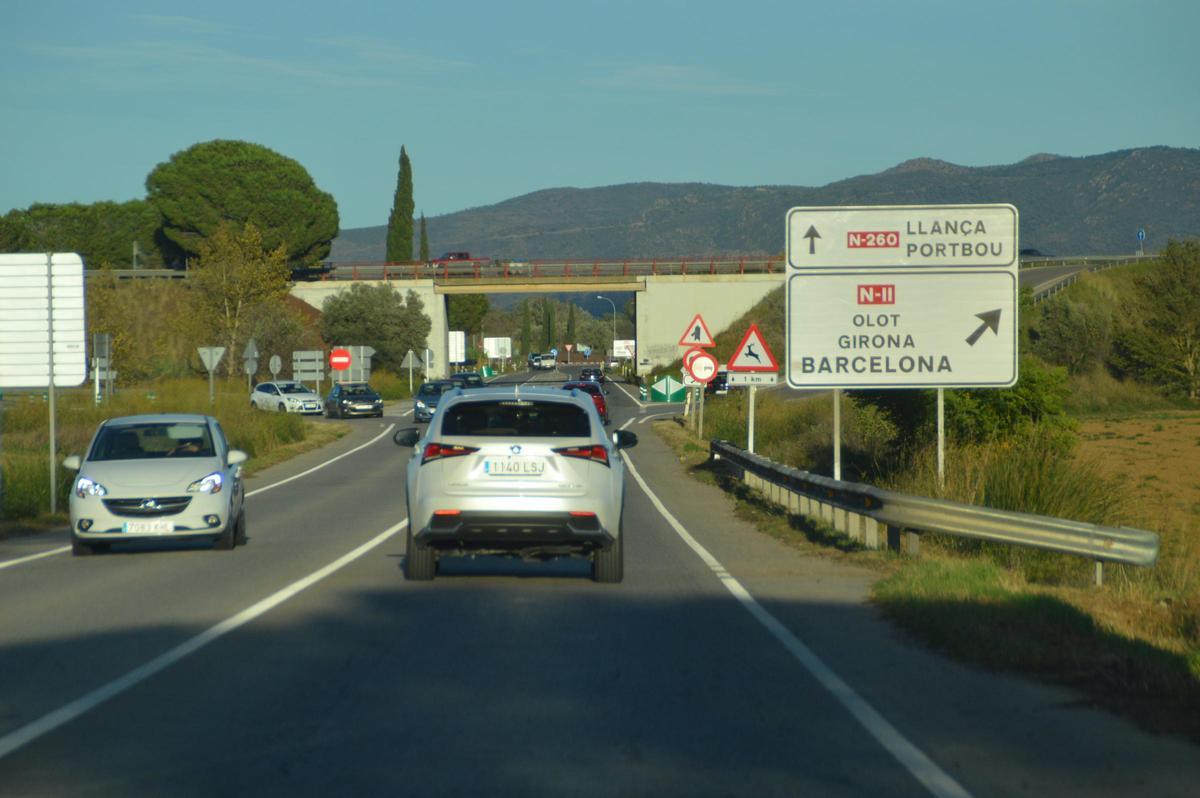 Un tram del cinturó de ronda de Figueres.