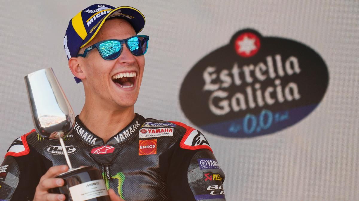 Fabio Quartararo celebra su segunda plaza en el GP de España de 2025