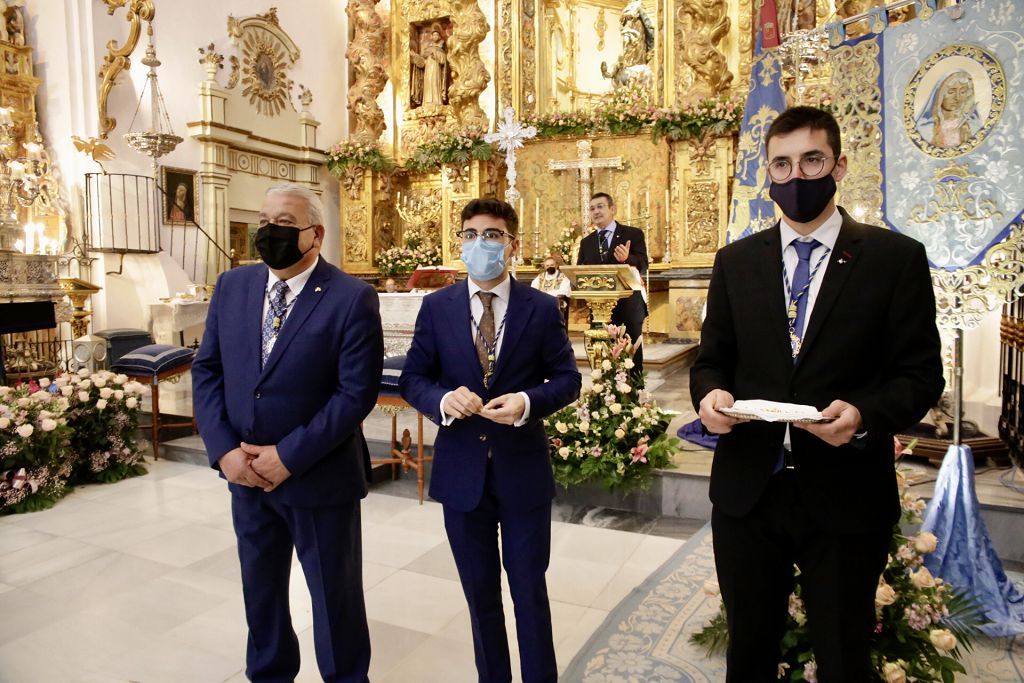 San Francisco acoge la misa en honor de la Dolorosa del Paso Azul de Lorca