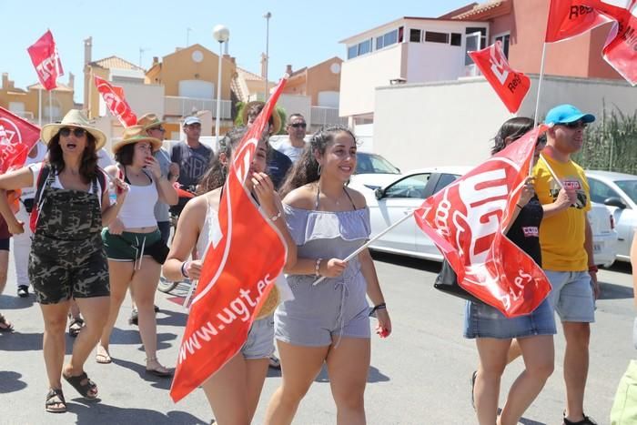 Protesta del sector de la hostelería en La Manga