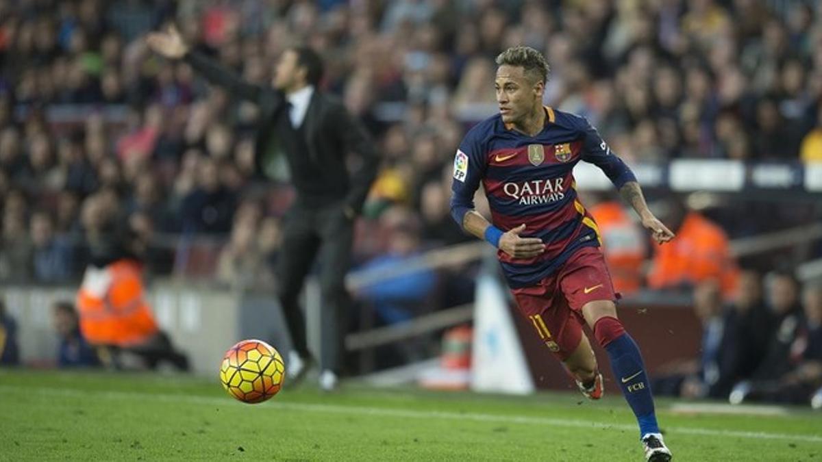 Neymar, durante el encuentro ante el Atlético de Madrid