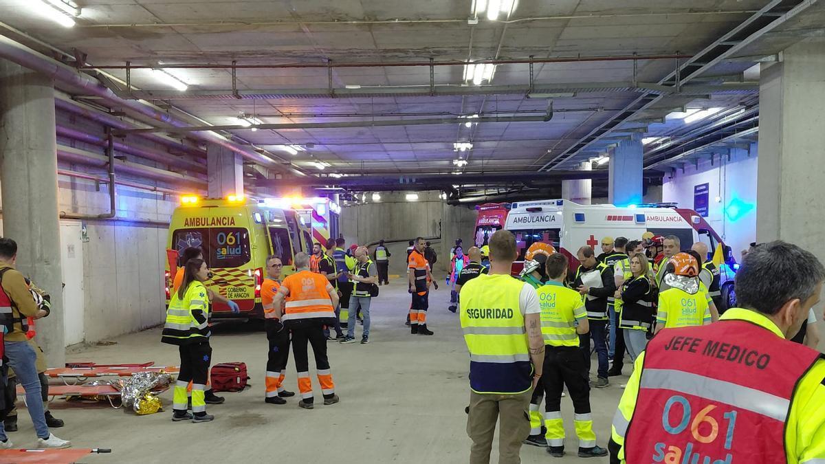 Simulacro de un accidente