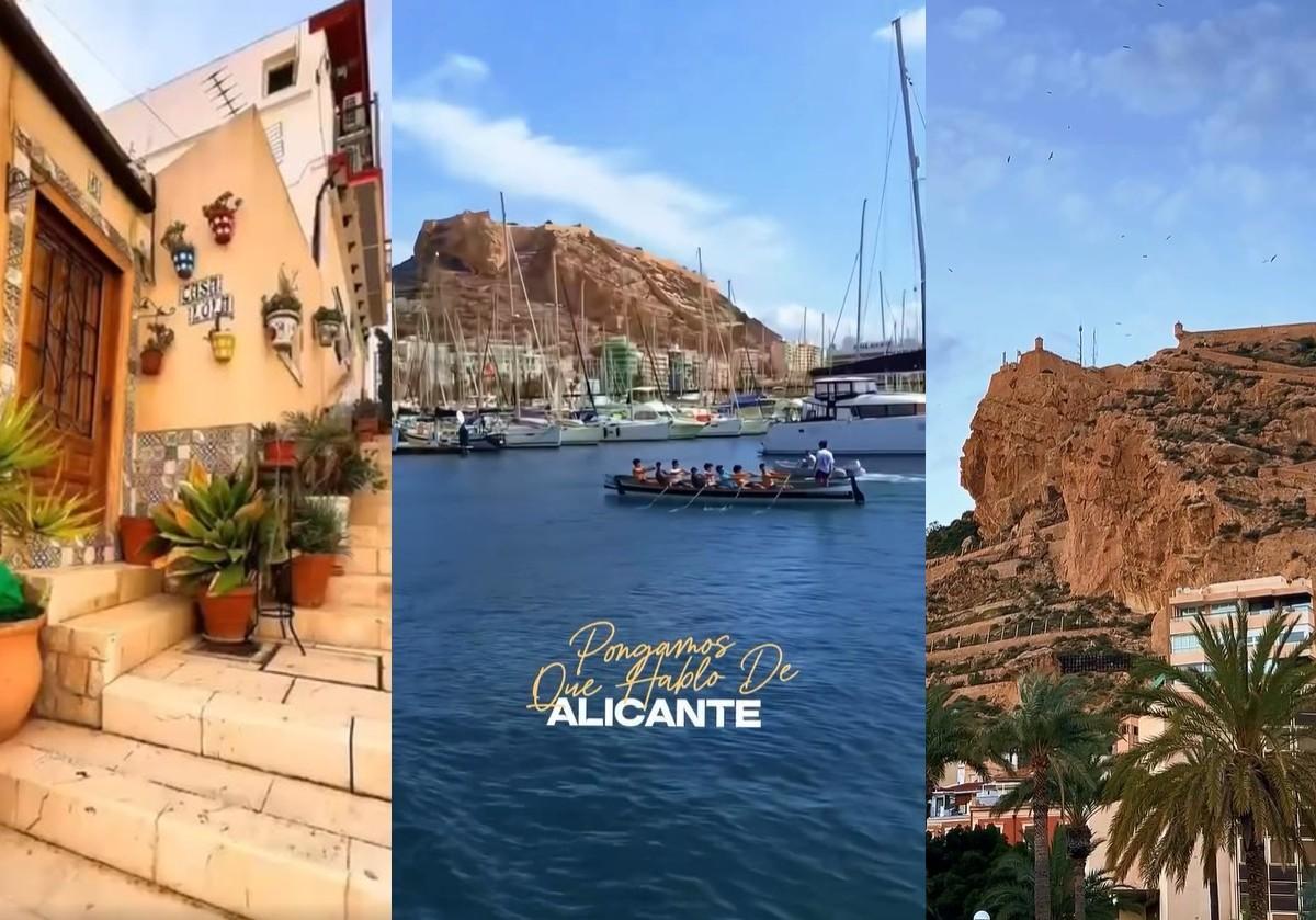 Tres imágenes del videoclip de "Pongamos que hablo de Alicante".