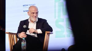 El president de LaLiga, Javier Tebas, durant un acte a Buenos Aires. | JUAN IGNACIO RONCORONI / EFE