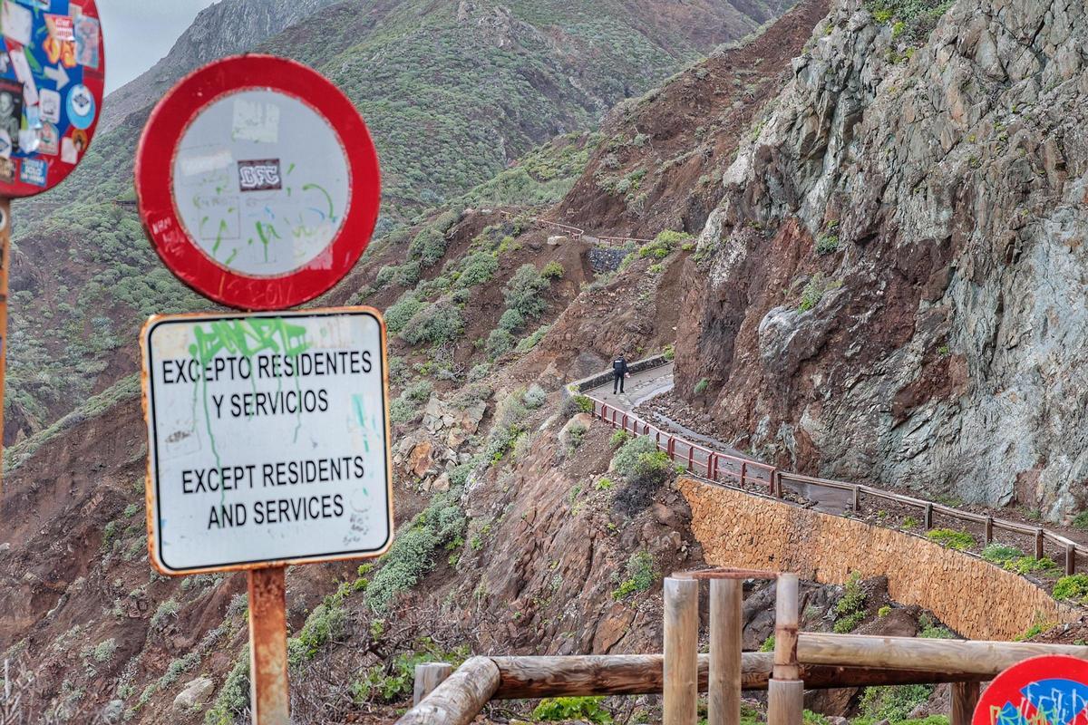 La zona donde fue hallado el cuerpo en El Draguillo, en Benijo