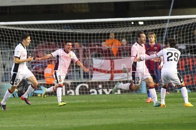 El Real Mallorca jugando ante el FC Barcelona B