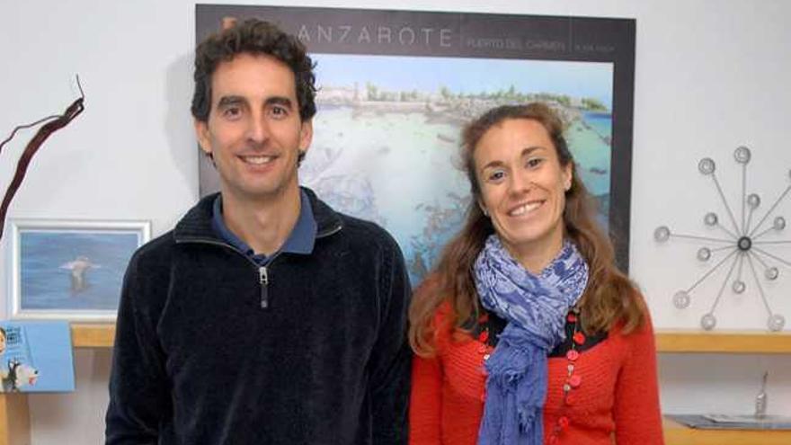 Arturo oyra y Cristina Fernánde, en las oficinas de Oceanográfica. | santi blanco