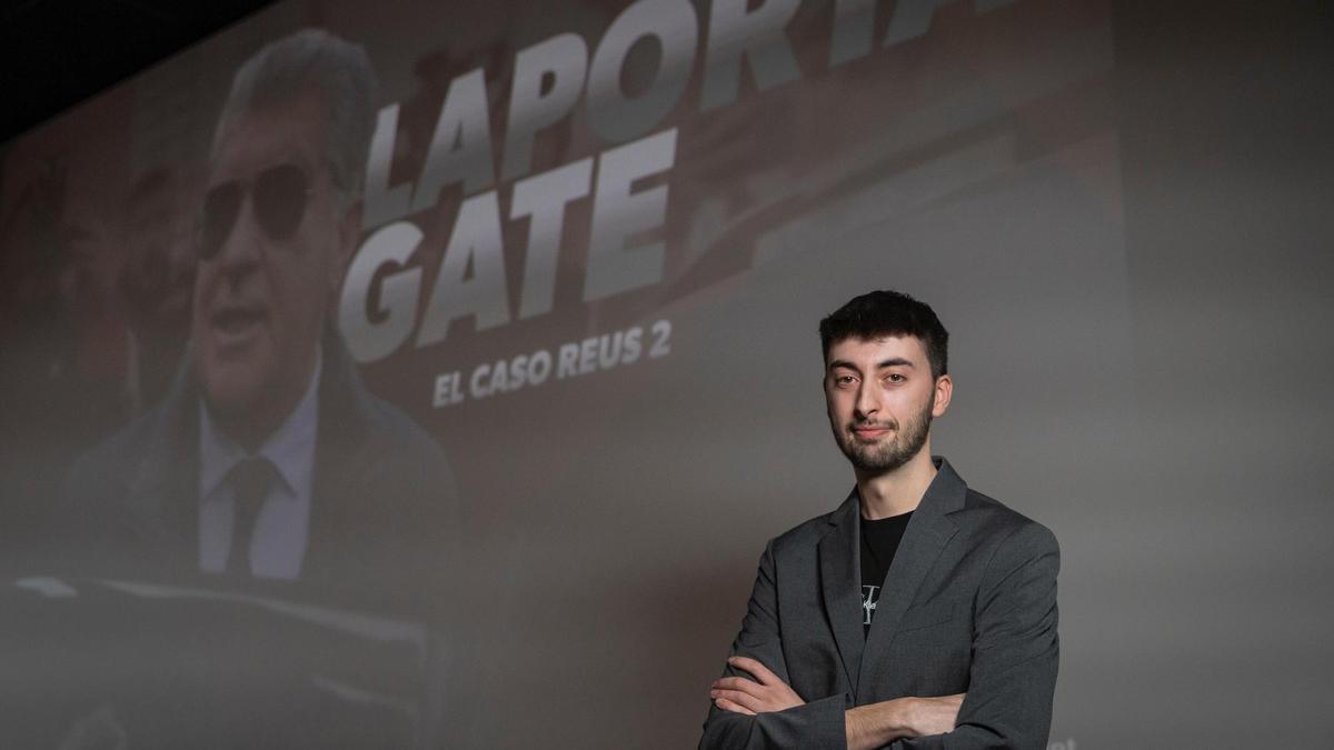 Andreu Rauet, director de 'Laporta Gate', en el cine Texas de Barcelona, este miércoles.