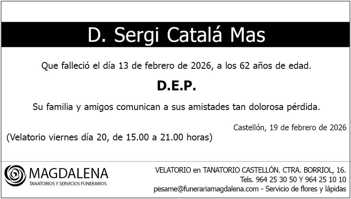 D. Sergi Catalá Mas
