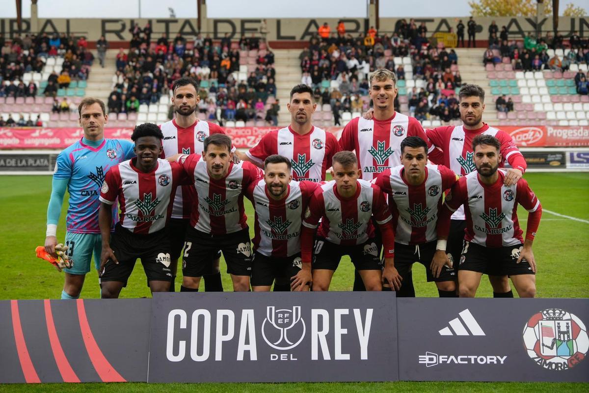 Once inicial del Zamora CF ante el Racing de Santander