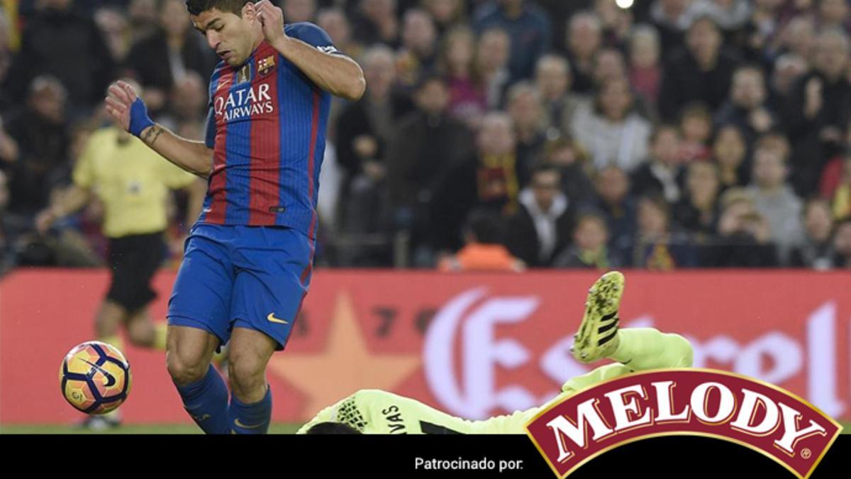 Suárez marcó el gol del Barça
