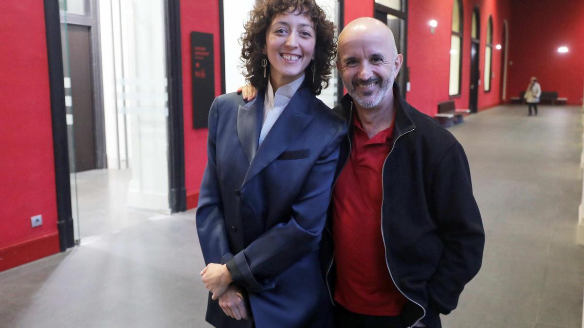 Una imagen de la actriz aragonesa Pilar Bergés y el codirector de ‘Alimañas’, Pep Antón Gómez.